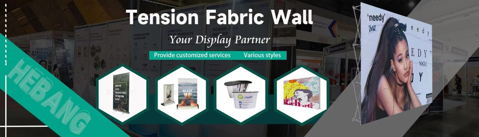 Custom Aluminum Fabric Background Pop-Up Display