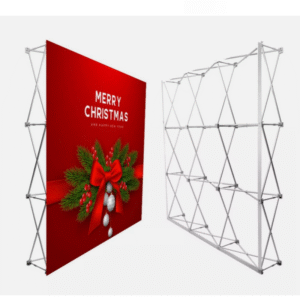 customized printing promotion trade exhibition curved pop up banner booth