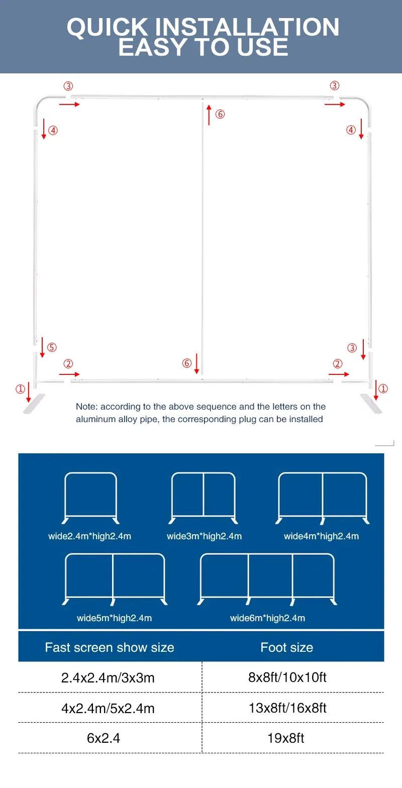 customized foldable trade show advertising display stand steps and repeated background banners and brackets