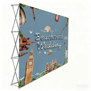 Wholesale Custom Luxury Pop-up Fabric Display Back Wall Stand Modern Style Eco-Friendly Custom Print Modern Style Eco-Friendly