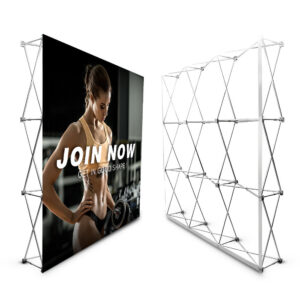 7.5ft 10ft pop up stand tension fabric easy tube straight booth exhibit backdrop display collapsible banner wall