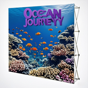 home 7.5ft 10ft pop up tension fabric display stand – straight collapsible banner wall for trade show booth exhibit backdrop (with carry bag) (copy)