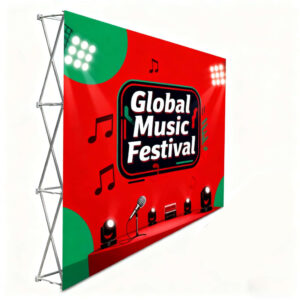 eco friendly lightweight straight backdrop display banner stand custom print, factory cheap prices & portable foldable
