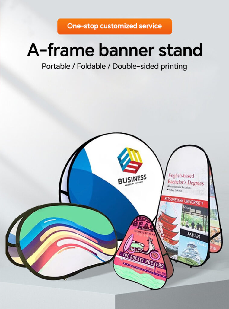 Custom Logo Pop-Up Frame Banner Portable Outdoor Frame for a Banner or House Mark