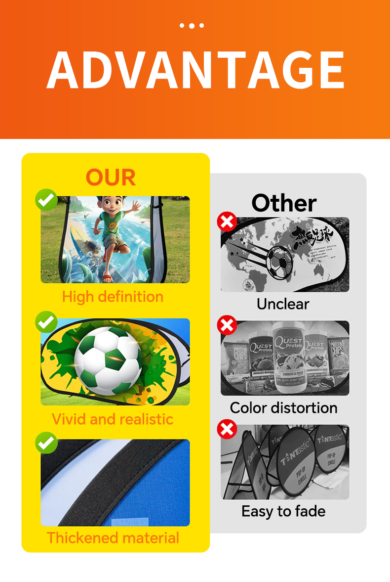 customized advertising trade show promotion foldable display stand a shaped pop up frame banner