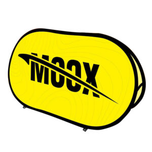 home customized advertising trade show promotion foldable display stand a shaped pop up frame banner